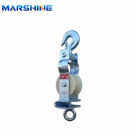 Rullo per cavo a puleggia singola con paranco per tesatura del cavo a gancio